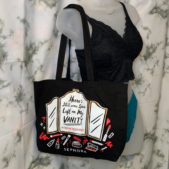 🎒 Sephora Black Vanity Tote Bag - Picture 5 of 10